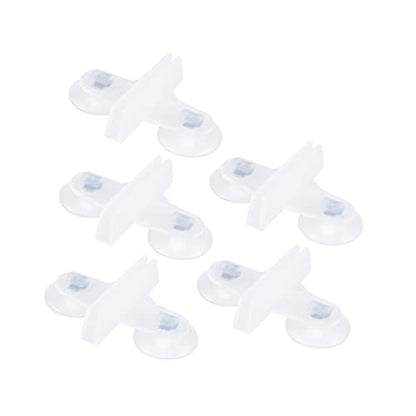 Happyyami 5pcs Aquarium Glass Suction Cup Purple Gravel for Aquarium Fish Aquarium Accessories Fish Tank Breeding Aquarium Divider Sucker Fish Tank Suction Cup Partition Clip White