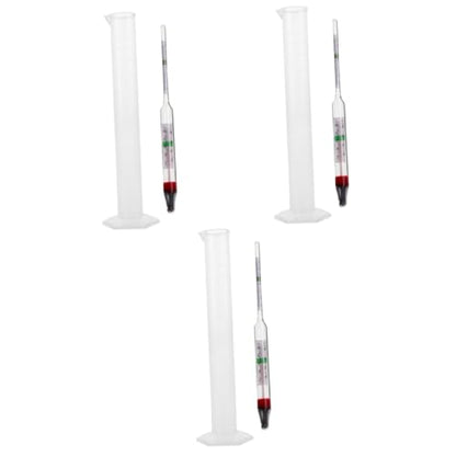 ULTECHNOVO 3sets Hydrometer Testing Tool for Aquariums and Fish Tanks Includes Measuring Cylinder for Accurate Measurement and Easy to Use for Life Monitoring