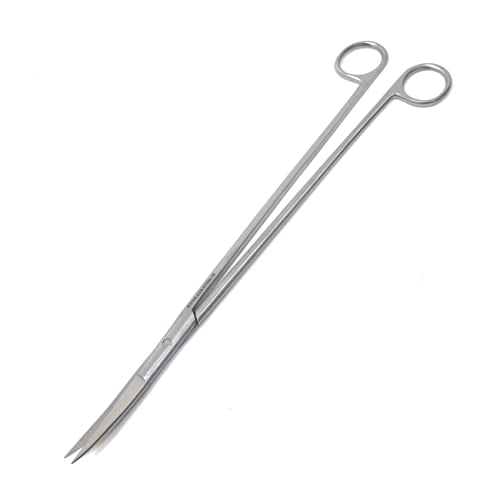 A2Z-Aquascaping Maintenance Tools Accessories,Anti-Rust Stainless Steel Tweezers Scissors Spatula for Aquarium Tank Clean, Fish Tank, Bonsai, Algae Scrapers (12" Scissors - Curved - Silver) - size: 12" Scissors - Curved - Silver