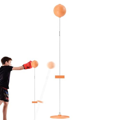 Boxing Reflex Ball Punching Bag Stand Reflex Trainer Hand-Eye Coordination | Standalone for Kids Adults Teens Home Gym Boxing Training Speed Cardio Fitness Workout Dexterity Exercise Equipment - size: 110cm