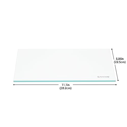 4mm Thick Clear Glass Aquarium Lid, Includes 4 Clips for Secure Placement, 282 x 225mm(11.1x8.86 inches) for 290-294 mm Inner Length Aquariums, Adapted to CB303030, ARF30 - size: 282x225mm (1 pc)