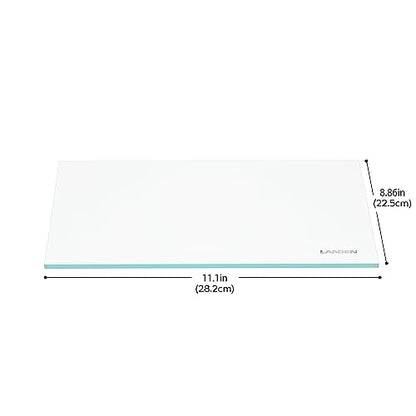 4mm Thick Clear Glass Aquarium Lid, Includes 4 Clips for Secure Placement, 282 x 225mm(11.1x8.86 inches) for 290-294 mm Inner Length Aquariums, Adapted to CB303030, ARF30 - size: 282x225mm (1 pc)