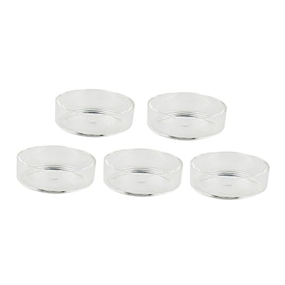 BESPORTBLE 5pcs Round Ornamental Shrimp Feeding Pot for Shrimp Tank Aquarium Fish Bowl Crystal Design - size: Size 2