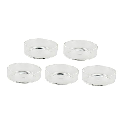 BESPORTBLE 5pcs Round Ornamental Shrimp Feeding Pot for Shrimp Tank Aquarium Fish Bowl Crystal Design - size: Size 2