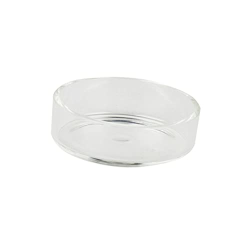 VOSAREA 5pcs Round Crystal Shrimp Feeding Bowl Glass Shrimp Food Dish for Aquarium Feeder Dish for Tank