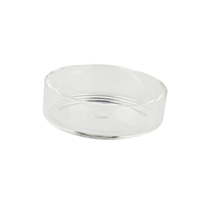 VOSAREA 5pcs Round Crystal Shrimp Feeding Bowl Glass Shrimp Food Dish for Aquarium Feeder Dish for Tank