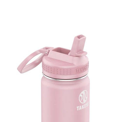 Takeya 24 oz Actives Stainless Steel Water Bottle with Straw Lid – Leakproof, Double-Wall Insulated, Keeps Drinks Cold 24 hrs/Hot 12 hrs, BPA-Free, Powder-Coated, Gym & Travel, Blush - color: Blush, size: 24 Ounces
