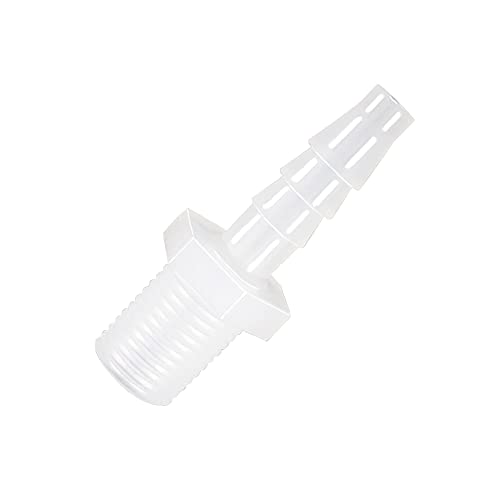 Plastic Hose Barb Fitting, 1/2" Barb X 1/2 NPT Male Thread Adapter Connector Pipe Fittings for Fuel Gas Liquid Air (Pack of 5) - size: 1/2" Barb X 1/2 NPT Male Thread