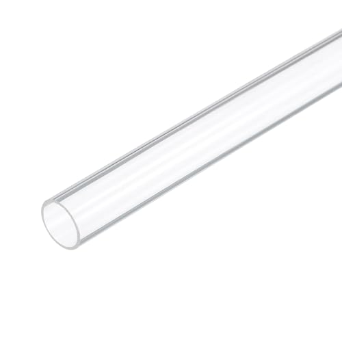 18" Clear Plastic Rigid Pipe 13mm ID x 15mm OD (1/2" ID x 0.6" OD) Acrylic Round Tubing, [for Plumbing, Hydraulics, Aquarium] - size: 1/2" x 0.6"