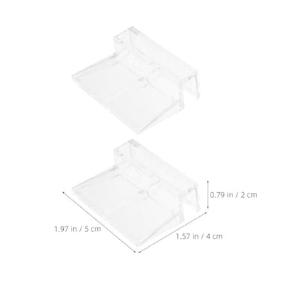 KOMBIUDA 20pcs Aquarium Cover Clip, 6mm Clear Acrylic Fish Tanks Support Holder, Aquarium Lid Clips Clamps for Pet Terrariums, Rimless Fish Tank