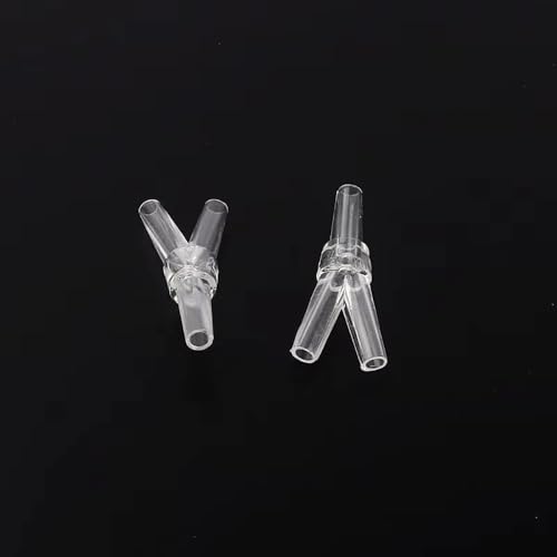 Aquarium Y-Tee Connector 10-Pack 2.4-15.8mm PP Hose Fittings for Fish Tank Systems(10Pcs 4.8mm)