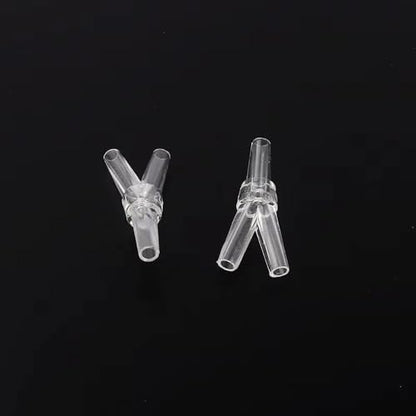 Aquarium Y-Tee Connector 10-Pack 2.4-15.8mm PP Hose Fittings for Fish Tank Systems(10Pcs 4.8mm)