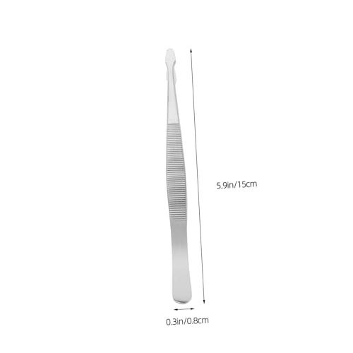 YARNOW Stainless Tweezers for Philately Collectors Anti-Static Long Curved Tongs for Stamps and Jewelry 6-inch Length