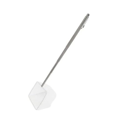 Telescopic Shrimp Net Extendable Telescopic Soft Aquarium Shrimp Net White Goldfish Net(L-Square)