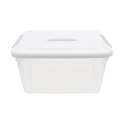 Plastic Bin with Lid, 1PCS Transparent Storage Box Office Container with Lids Platic Hangers Office Storage Bins Clothes Hangers Wardrobe Sundries Organizer