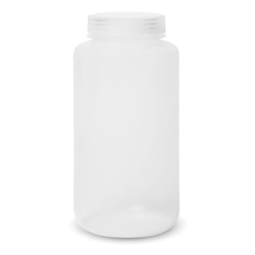 United Scientific® Unistore™ - Sample Containers with Lids - Laboratory Grade Polypropylene Wide Mouth Reagent Bottle - 32 Oz Bottles with Caps (1000ml), Plastic Bottles with Lids, Pack of 1 - size: 32 oz (Pack of 1)