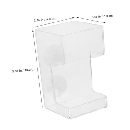 OUNONA Fish Tank Feeder Tube with Suction Cup Sinking Feeding Tool Large Geometric Fish Feeding Dish for Aquarium Shrimp Bowls Home and Office Use