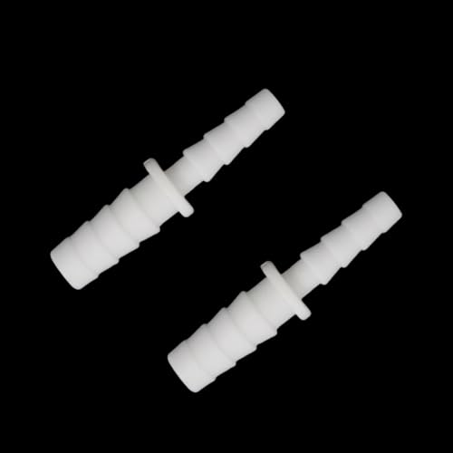 Plastic Hose Barb Reducer Pipe fittings, 1/4" to 3/16" Hose ID Connectors Joint Splicer Mender Adapter Union Boat Water Air Aquarium O2 Fuel (Pack of 4)