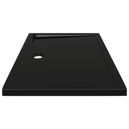 vidaXL Rectangular ABS Shower Base Tray Home Indoor Bathroom Hardware Fixture Plumbing Low Threshold Shower Tray Bath Base Black 43.3" - color: Black, size: 31.5" x 43.3"