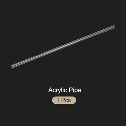 18" Clear Plastic Rigid Pipe 10mm ID x 12mm OD (3/8" ID x 1/2" OD) Acrylic Round Tubing, [for Plumbing, Hydraulics, Pneumatics, Aquarium] - size: 3/8" x 1/2"