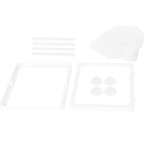 Aquarium Fish Breeder Box Isolation Box Breeder Hatchery Incubator with Suction Cup Fish Hatching Cage for Baby Fishes Shrimp Clownfish Guppy(S)
