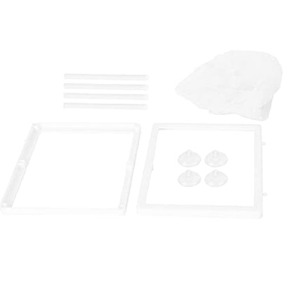 Aquarium Breeder Box with Suction Cups | Detachable Fish Hatchery & Isolation Enclosure | Multi - Functional Incubator for Fry/Unwell Fish/Shrimp | Secure Plastic & Mesh Design - size: S(7.8x6.5x2.6cm/3.1x2.6x1in)