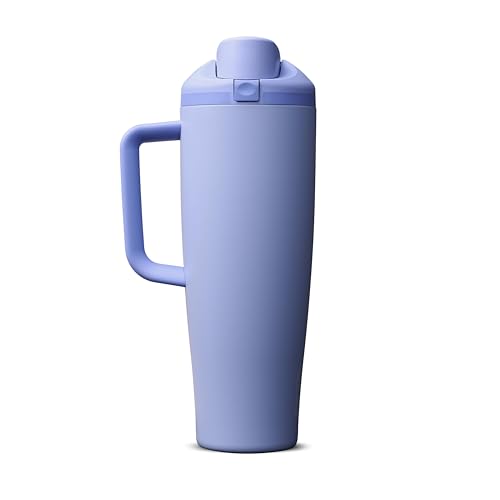Owala FreeSip Tumbler Stainless Steel Water Bottle 40 oz Out of the Blue | Triple-Layer Insulation | Leak-Proof Lid with Push-Button | Double Threaded Lid for Left and Right-Handed Drinking - color: Out of the Blue, size: 40 Ounces