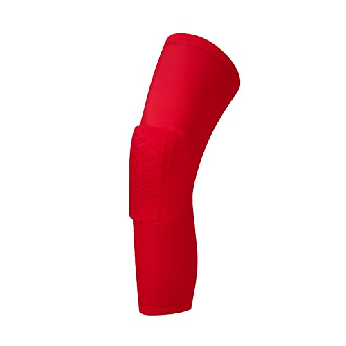 Breathable Basketball Shooting Sport Safety Kneepad Honeycomb Pad Bumper Brace Kneelet Protective Knee pads rodilleras - color: Red, size: Small