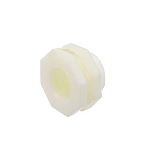 uxcell ABS Bulkhead Tank Fitting Adapter for Rain Bucket Aquariums Water Tanks Ponds G1/2 Female 6Pcs - size: G1/2 Female
