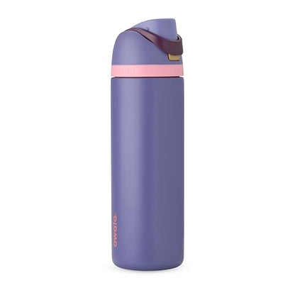 Owala FreeSip Stainless Steel Water Bottle 24 oz Blue (Blue Jay) - color: Blue Jay, size: 24 Ounces
