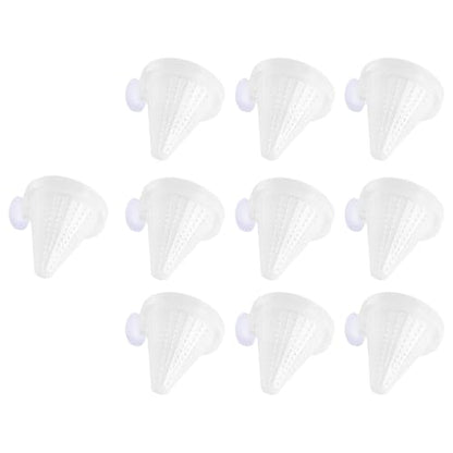 Alvivi Fish Food Trap Feeder - Anti-Spill Floating Ring for Small Fish, Suction Cup Holds Position in Aquarium White One Size