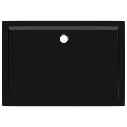 vidaXL Rectangular ABS Shower Base Tray Home Indoor Bathroom Hardware Fixture Plumbing Low Threshold Shower Tray Bath Base Black 43.3" - color: Black, size: 31.5" x 43.3"