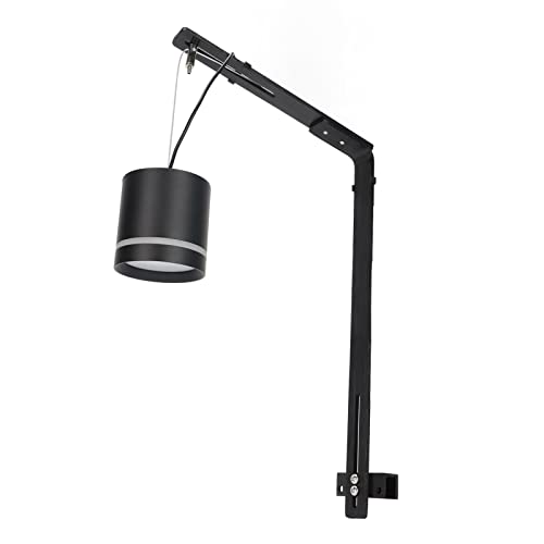 Aquarium Light Stand Adjustable Height 12 to 24 Inches Universal Mount for Fish Tank Lighting Bracket Supports 15 Lbs Weight Black Finish for Stable Light Fixing in Large Deep Aquariums