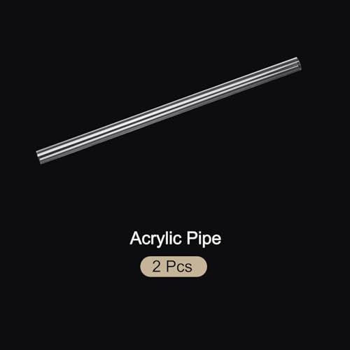 20" Clear Plastic Rigid Pipe 21mm x 25mm(0.8" x 1") Acrylic Tube Round Polycarbonate Tubing, [for Plumbing, Hydraulics, Aquarium, DIY] - 2Pcs - size: 0.8" x 1"