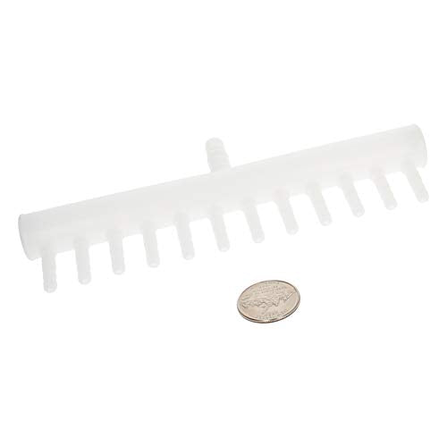 MroMax 8mm/0.31" to 4mm/0.16" Aquarium Air Line Tubing Splitter Connector Fish Tank Plastic Air Flow Divider Oxygen Splitter Lever Valve, 12 Way 1Pcs - size: 1pcs 12 Way
