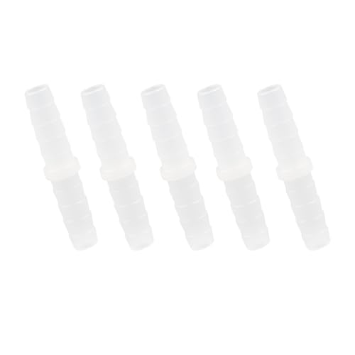 Plastic Hose Barb 1/4" Barbed Connectors Joint Splicer Mender Adapter for Aquarium Liquid Air (Pack of 5) - size: 0.25 Inch