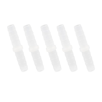 Plastic Hose Barb 1/4" Barbed Connectors Joint Splicer Mender Adapter for Aquarium Liquid Air (Pack of 5) - size: 0.25 Inch