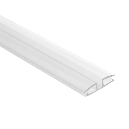 2 Pcs Clear PVC Piano Style Living Hinge, 48 Inch No Screws or Glue for 4-6mm Glass Acrylic, Durable PVC Plastic Hinges for Plexiglass Panels, Golf Cart Windshield Hinge, Acrylic Panels, Glass Hinges - color: Transparent