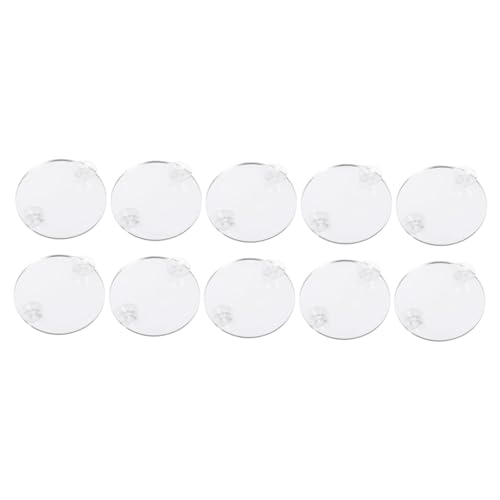 Ciieeo 10pcs Betta Fish Training Mirror Single Side Betta Tank Mirror Cup Floating Decorative Fish Tank Accessory for Play and Exercise
