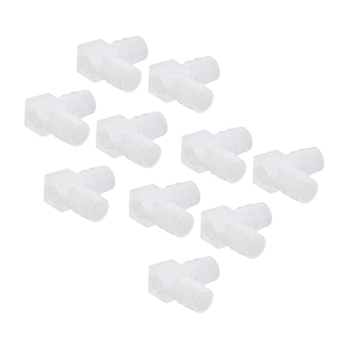 90 Degree Hose Elbow, Plastic Tubing Connectors 90 Degree Equal Barbed Joint Adapter L Shape 10Pcs Elbow Hose Barb Plastic Fitting Aquarium Tubing Connectors for Aquarium (10mm) - size: 10mm, style: 10mm
