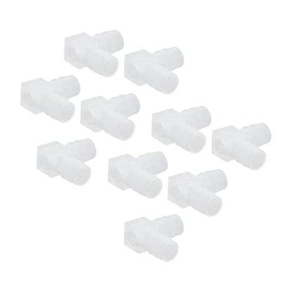 90 Degree Hose Elbow, Plastic Tubing Connectors 90 Degree Equal Barbed Joint Adapter L Shape 10Pcs Elbow Hose Barb Plastic Fitting Aquarium Tubing Connectors for Aquarium (10mm) - size: 10mm, style: 10mm