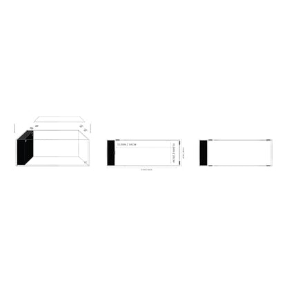 Ultum Nature Systems Tank Lids - Ultra Clear Frameless Aquarium Cover for Rimless Glass Tanks - 45A Dual AIO (Lid + Clips)