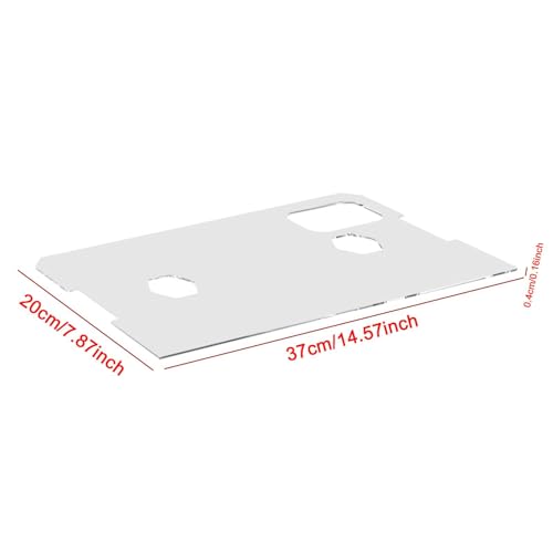 Tank Lid Cover Aquarium Cover Acrylic Transparent Simple Installation for Center Braceless Aquariums with Feeding Holes, 370x200x4mm