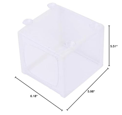 LIOOBO Incubation Net Net Water Aquarium Suction Fish Isolation Breed Tank Separator Fish Tanks Breeding Hatchery Small Incubator Cup White