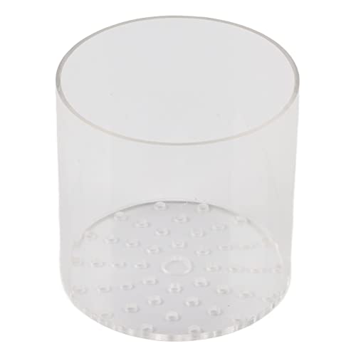 Acrylic Transparent Feeder Cover, Aquarium Feeding to Prevent Fish and Shrimp from Stealing Food, with Center Hole for Feeding Tube, for Reproduction and Safe Feeding in Fish (120mm) - size: 120mm