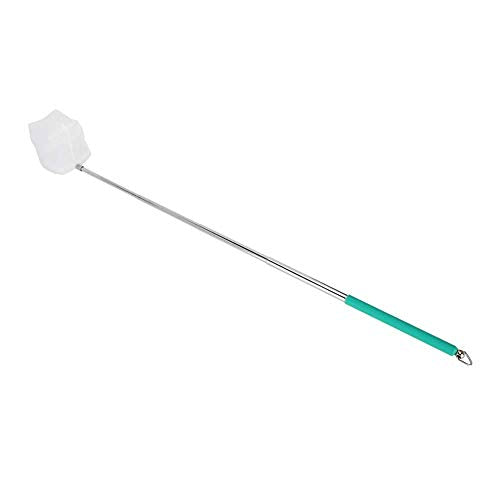 Pssopp Small Aquarium Fish Net Telescopic Pole Fish Shrimp Catch Nets Skimming Net with Extendable Long Handle for Fish Fry Crystal Shrimp(Green )