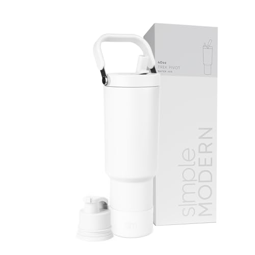 Simple Modern Tumbler with Handle, Water Jug | 40oz | White - color: -Winter White, size: 40 Ounces