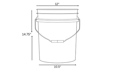 5 Gallon Premium HPDE Plastic Bucket - Made in USA Food Grade Storage Container, BPA Free All Purpose Pail (5, Lime) - color: Lime