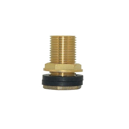 VARMHUS Solid Brass Bulkhead Fitting,2 Rubber Seal Washers, NPT Female to NPT Male Thread Water Tank Connector for Rain Barrels Aquariums (1PC 1/2" Female 3/8" Male) - size: 1PC 1/2" Female 3/8" Male