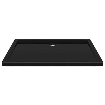 vidaXL Rectangular ABS Shower Base Tray Home Indoor Bathroom Hardware Fixture Plumbing Low Threshold Shower Tray Bath Base Black 43.3" - color: Black, size: 31.5" x 43.3"